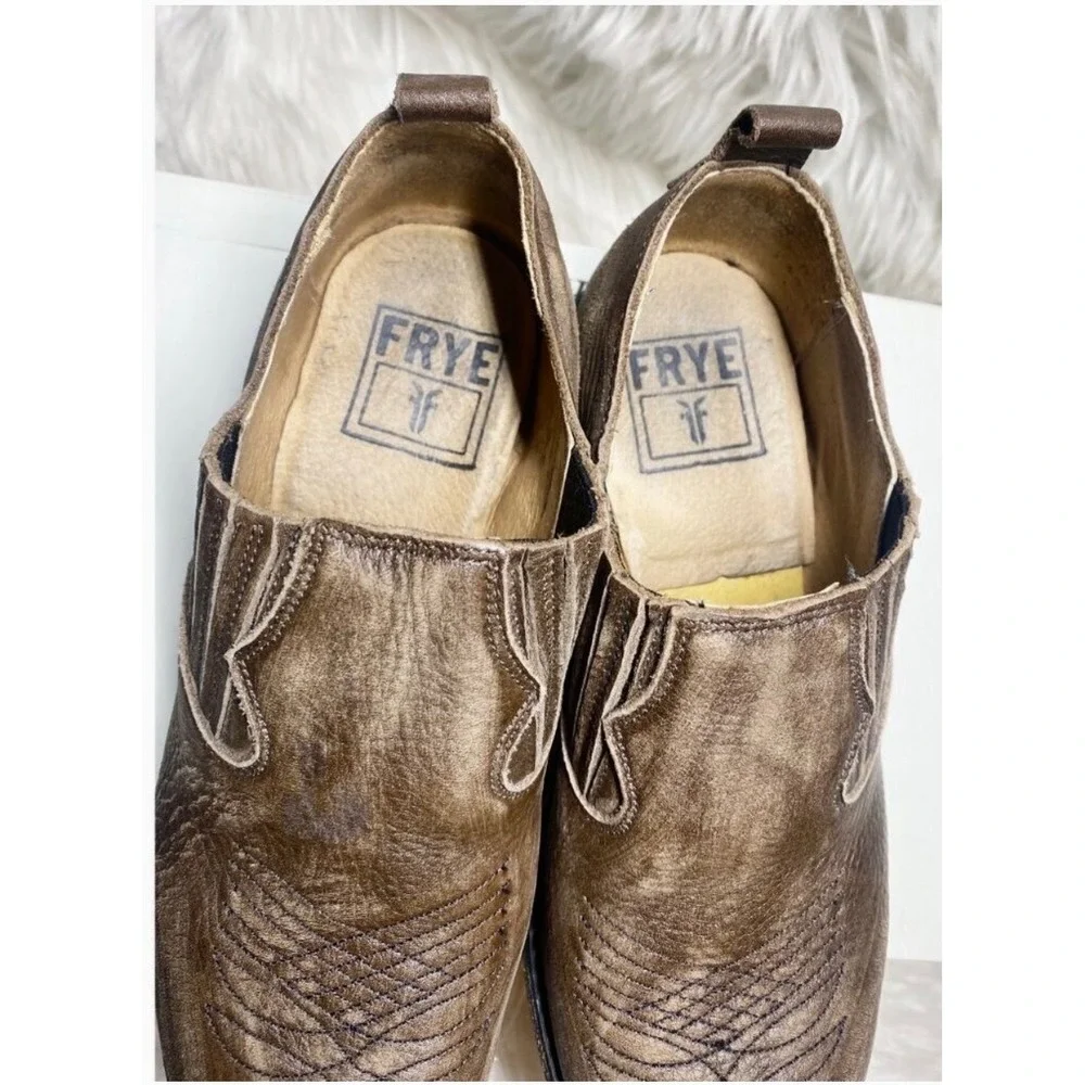 FRYE Billy Urban Cowboy Shooties Distressed Western Ankle‎ Boots 6.5